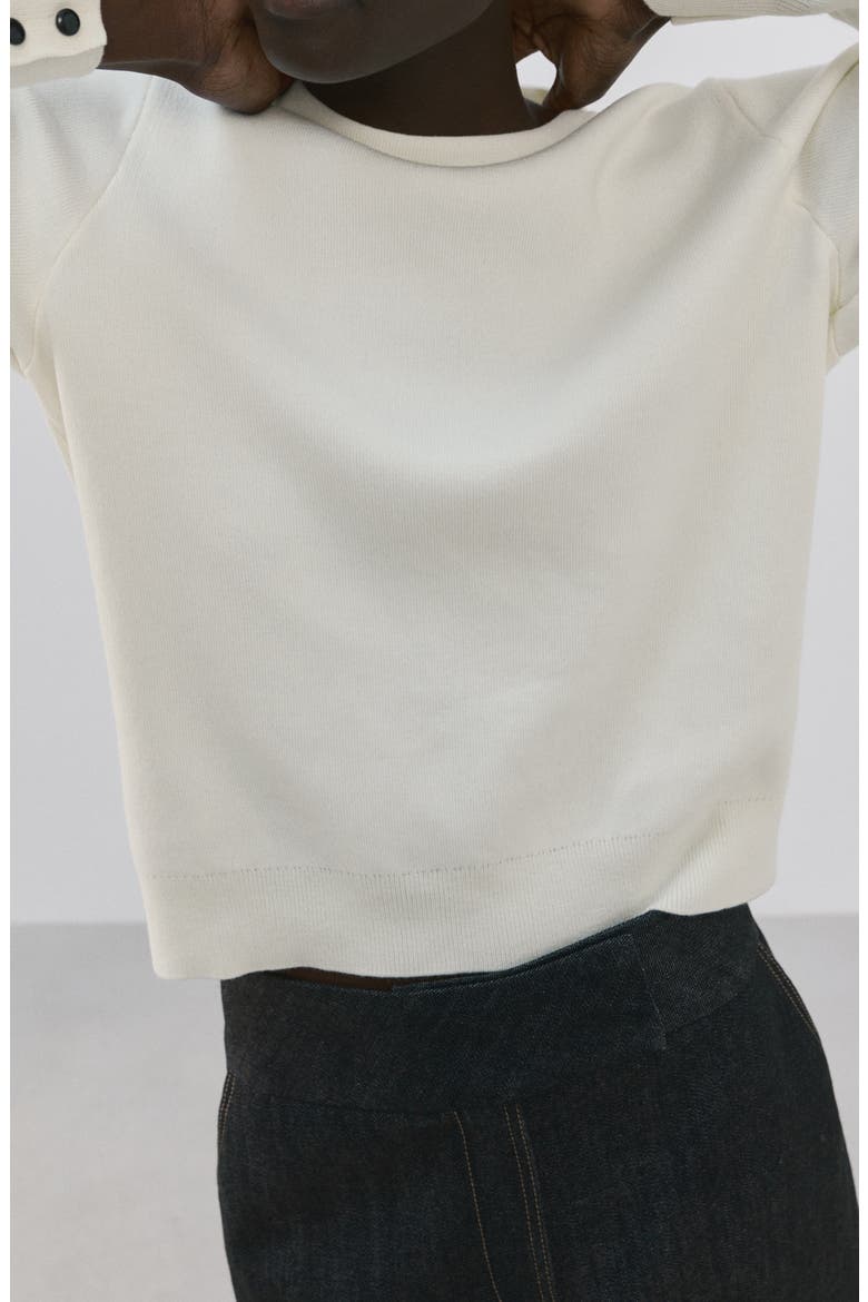 Button Cuff Sweater, Alternate, color, ECRU