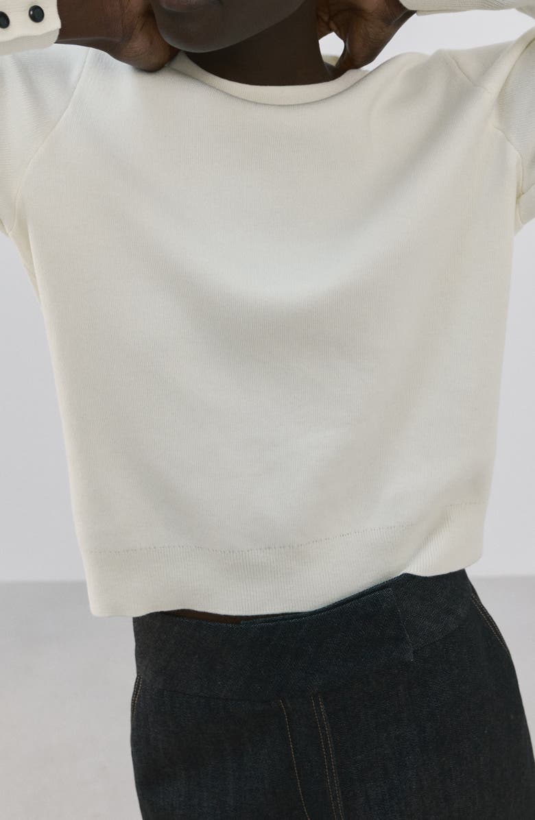 MANGO Button Cuff Sweater, Alternate, color,