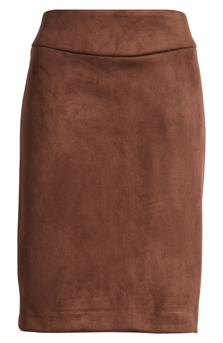 Tahari ASL Faux Suede Pencil Skirt, Alternate, color,