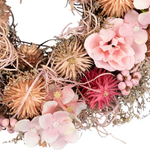 Northlight Mixed Floral Artificial Spring Wreath In Pink