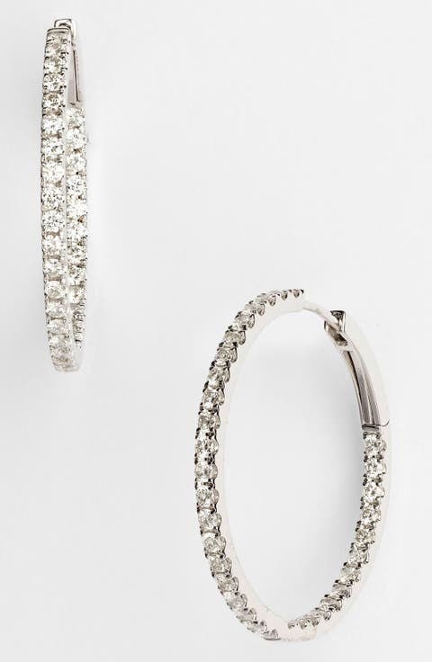 Inside Out Diamond Hoop Earrings (Nordstrom Exclusive)