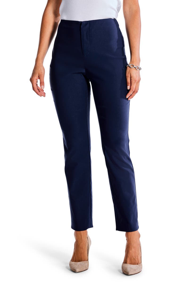 NIC+ZOE Wonderstretch Straight Leg Pants, Main, color, Dark Indigo