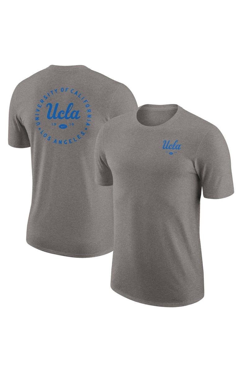 Nike Men's Nike Heather Gray UCLA Bruins Logo 2-Hit Tri-Blend T-Shirt, Main, color, 