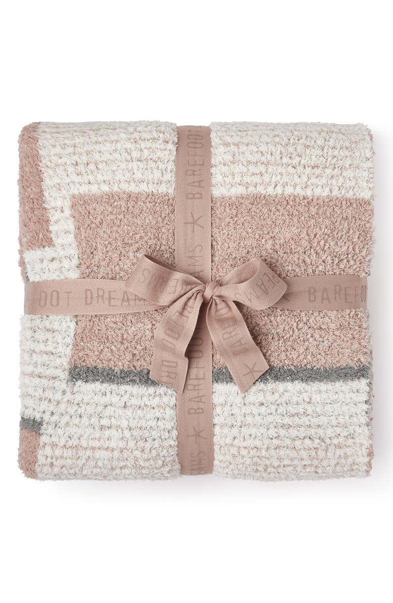 Barefoot Dreams<sup>®</sup> CozyChic<sup>©</sup> Playa Checkered Throw Blanket, Alternate, color, Cream Multi