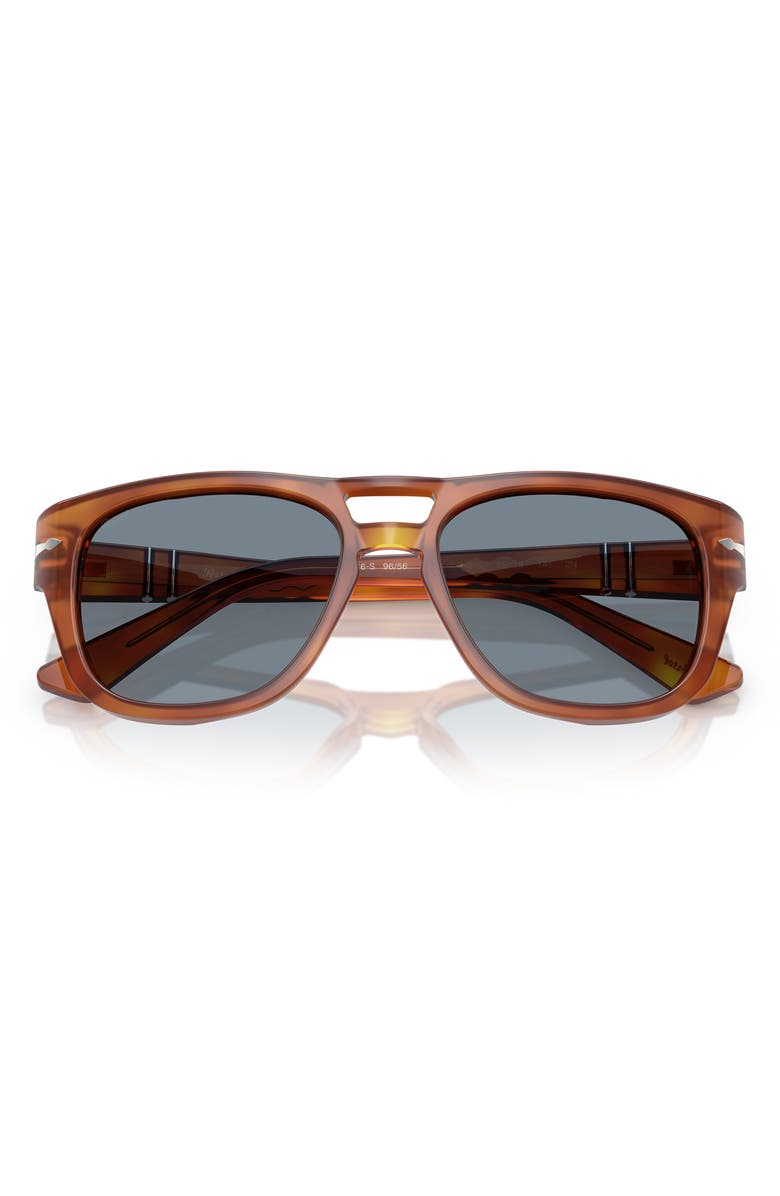 Persol 55mm Square Sunglasses, Alternate, color, Blue Brown
