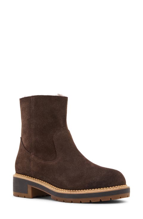 Nappa Waterproof Suede Bootie (Women)