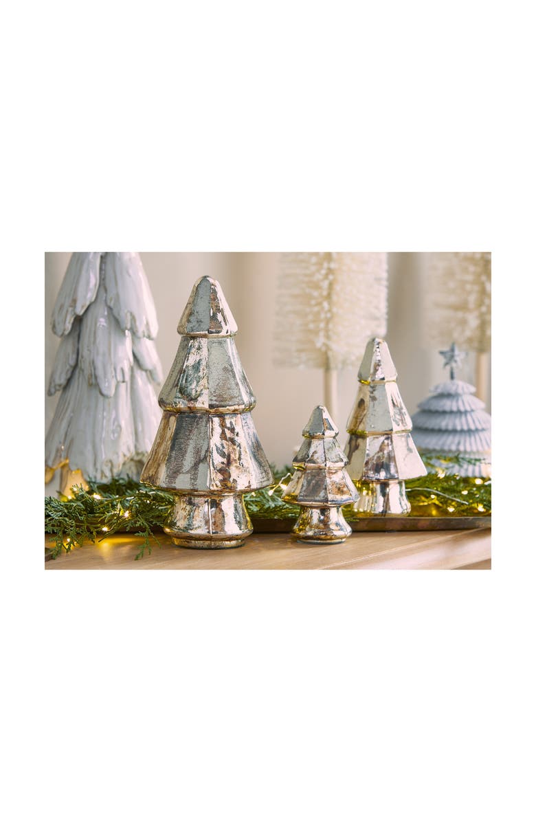 tag Small Antique Gold Lustre Glass Tree Holiday Decor Figurine, Alternate, color, Gold