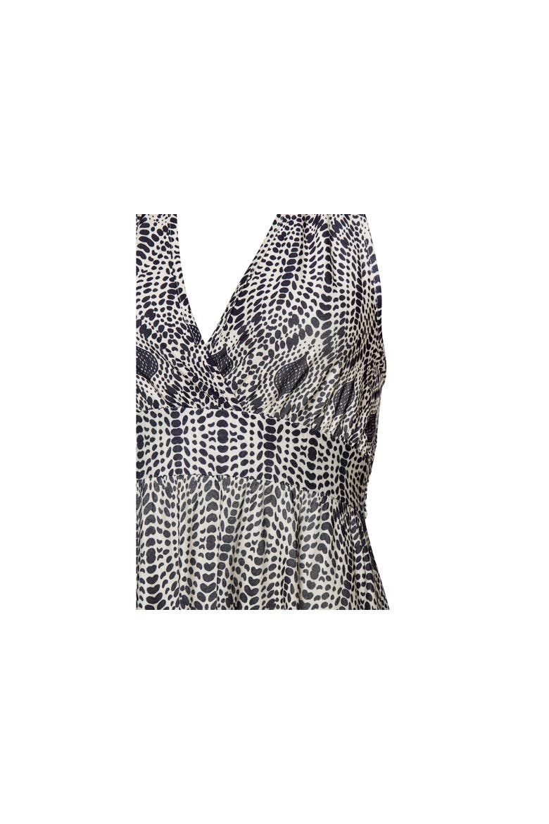 Printed Halter Maxi Dress, Alternate, color, Navy Sand