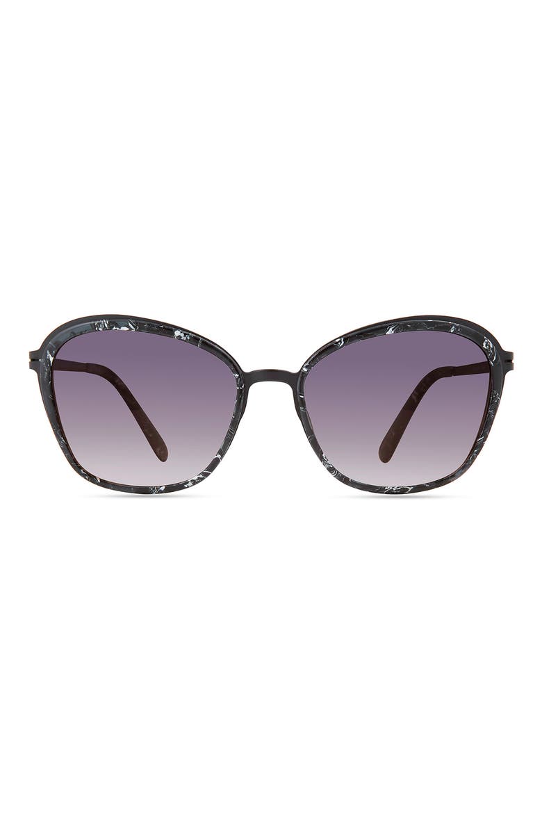 Round Sunglasses, Main, color, BLACK MARBLE