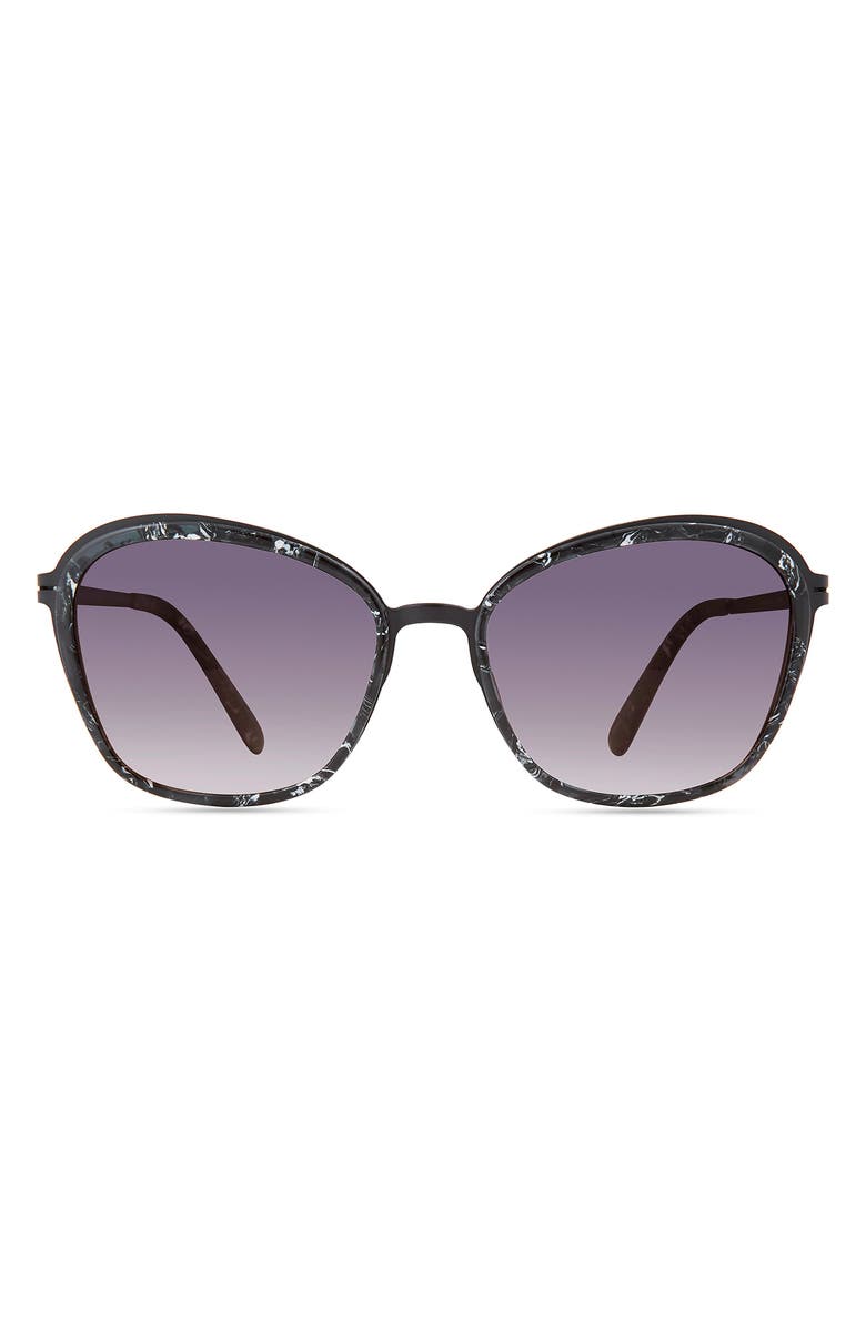 Modo Round Sunglasses, Main, color, Black Marble