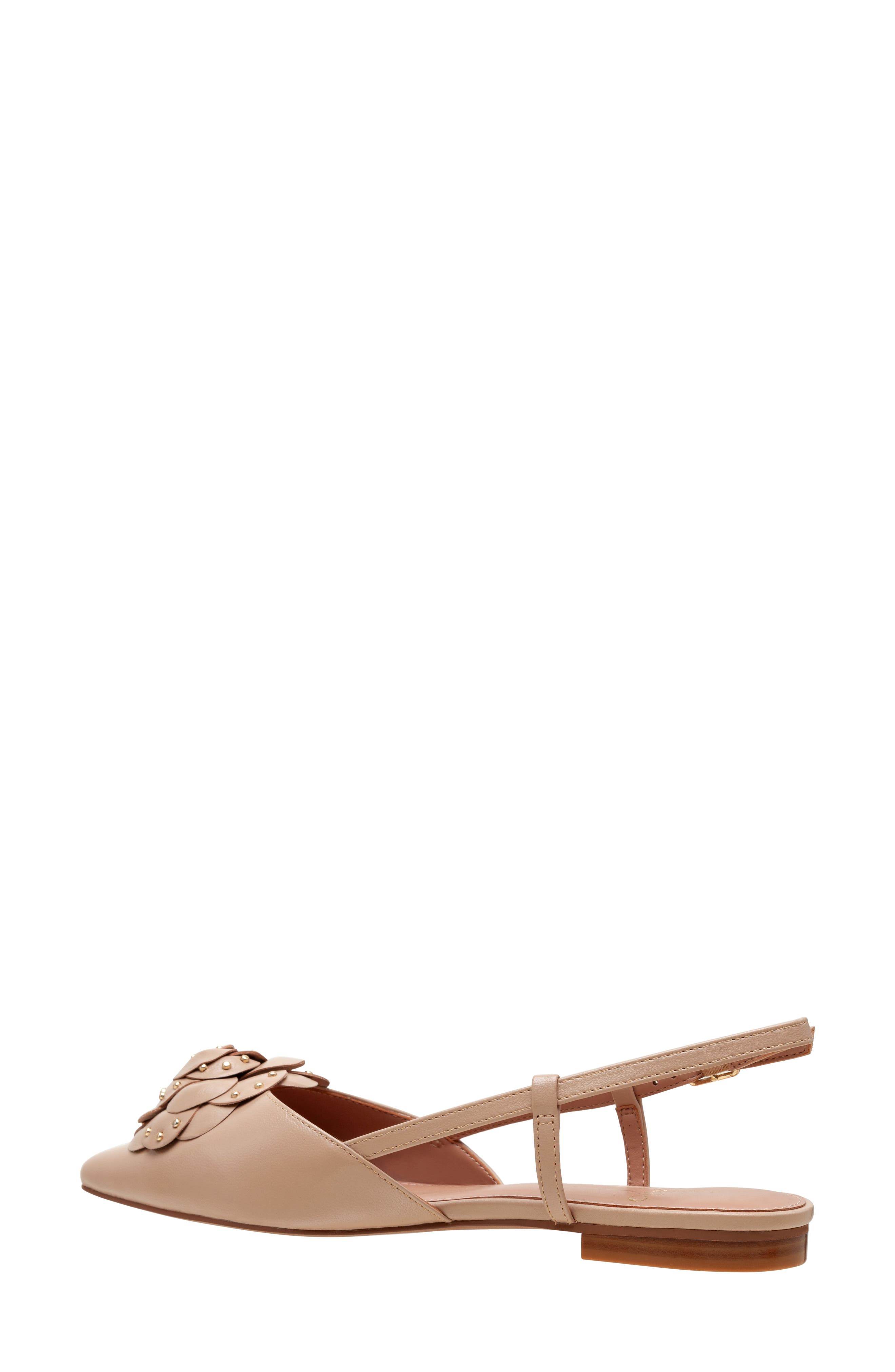 Cadie Slingback Pointed Toe Flat, Alternate, color, BLUSH PINK