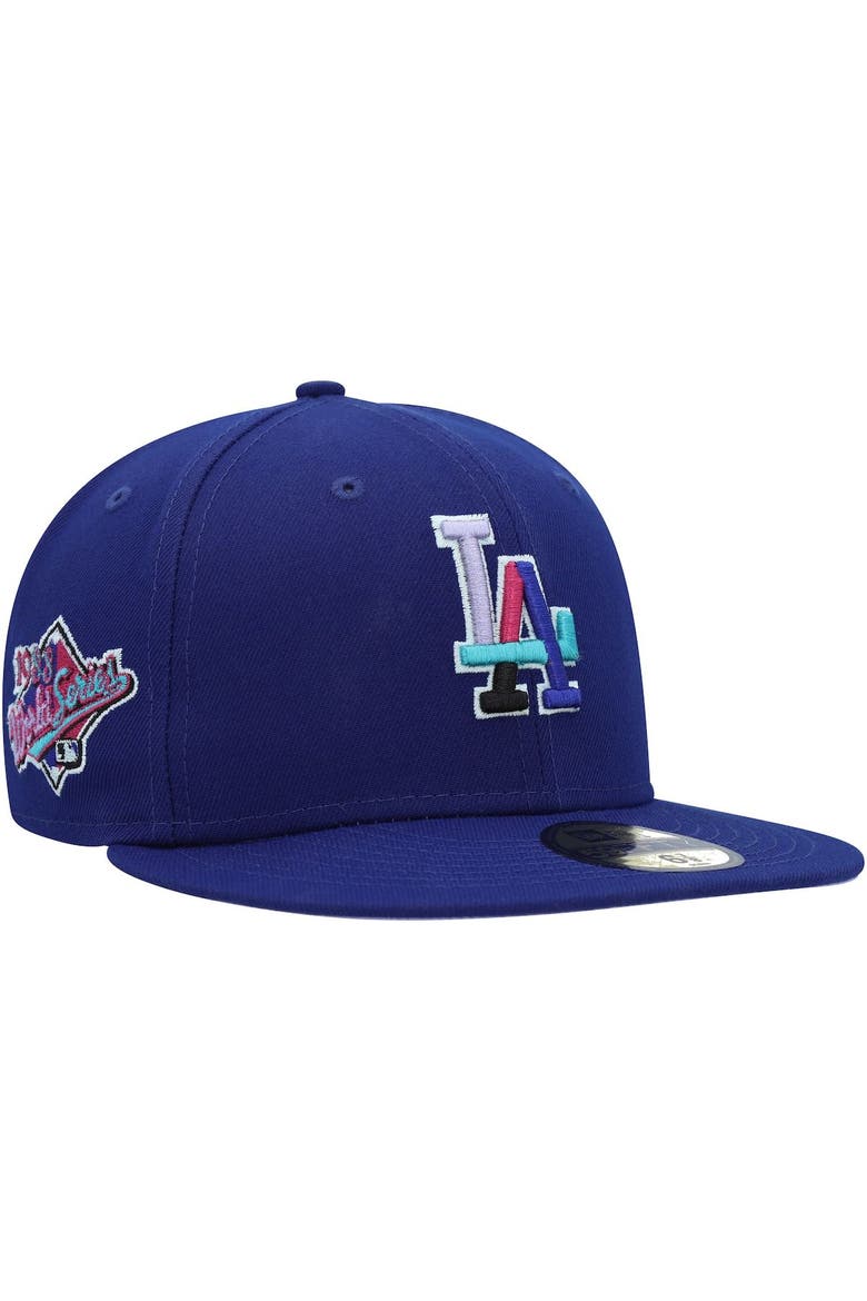Men's New Era Royal Los Angeles Dodgers 1988 World Series Polar Lights 59FIFTY Fitted Hat, Main, color, Royal