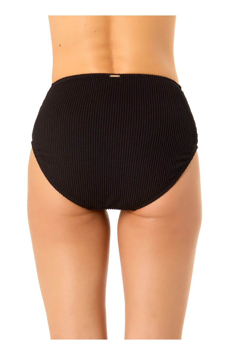 Anne Cole Women
s Live In Color Textured High Waist Swim Bottom, Alternate, color, Black