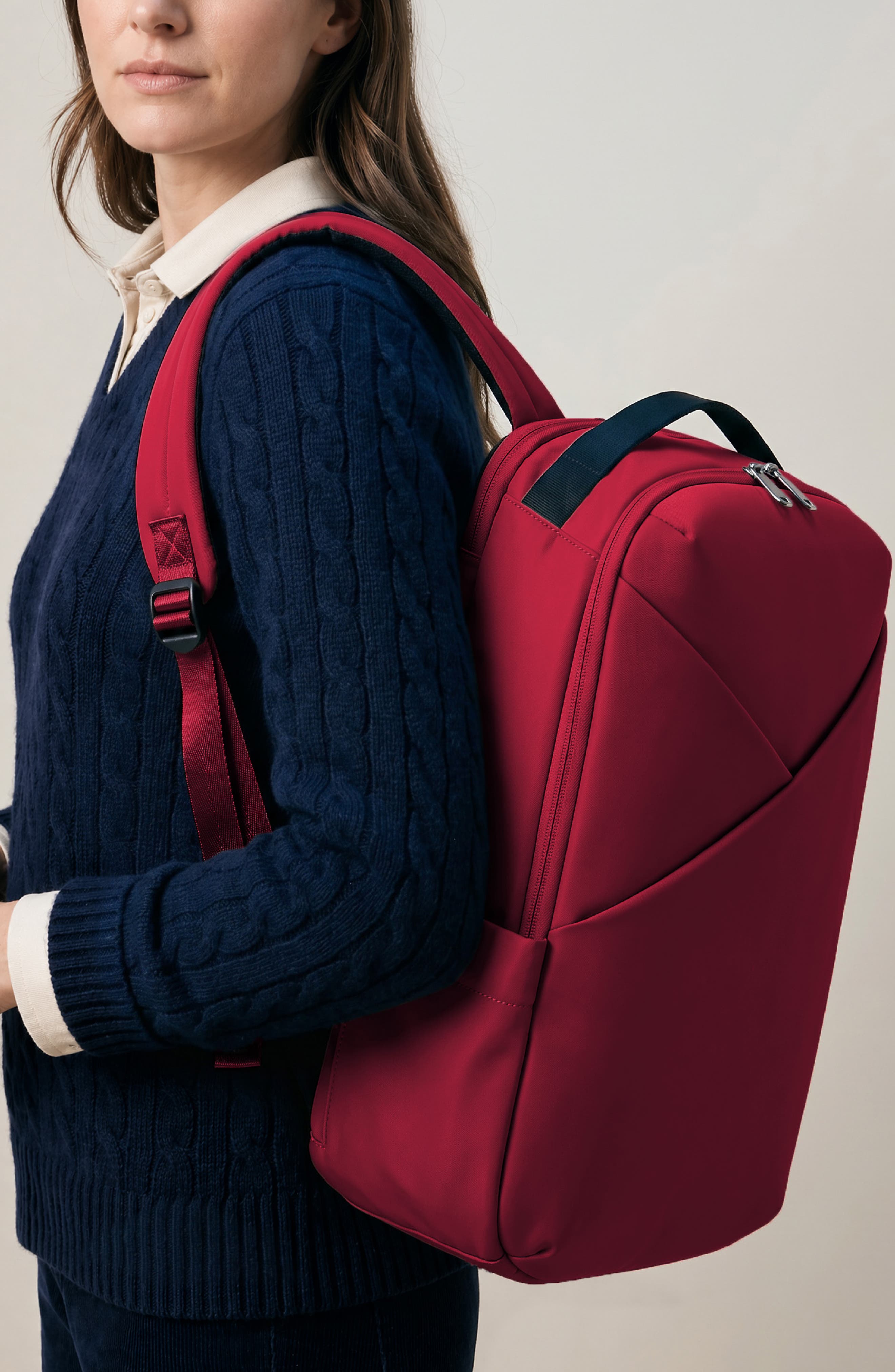 Women's Origami 16-inch Laptop Backpack, Alternate, color, Crimson Red