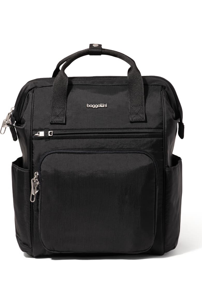 baggallini backpack leather Black Bag Soho Laptop Travel Office School Handbag Black New Bagg Baggallini at JAYNE Tribeca Expandable Laptop Backpack,French Navy