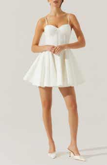 ASTR the Label Fenna Corset Linen & Cotton Minidress