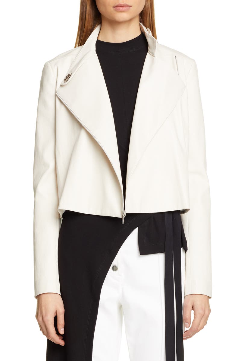 Rosetta Getty Leather Biker Jacket, Main, color, 