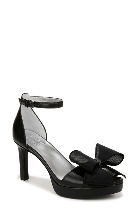 Always Bow Ankle Strap Platform Sandal (Wide Width Available) (Women)