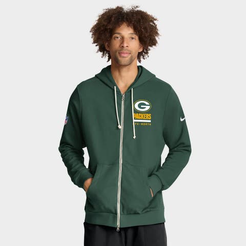 Men's Nike Green Green Bay Packers Sideline Utility Player Performance Full-Zip Hoodie