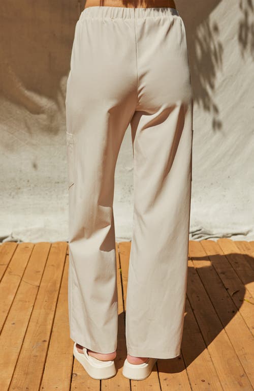 Crescent Pull On Tencel Blend Pants In Bone