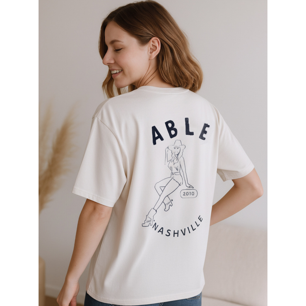 Able Easy Now Short Sleeve Tee Bone M In Brown