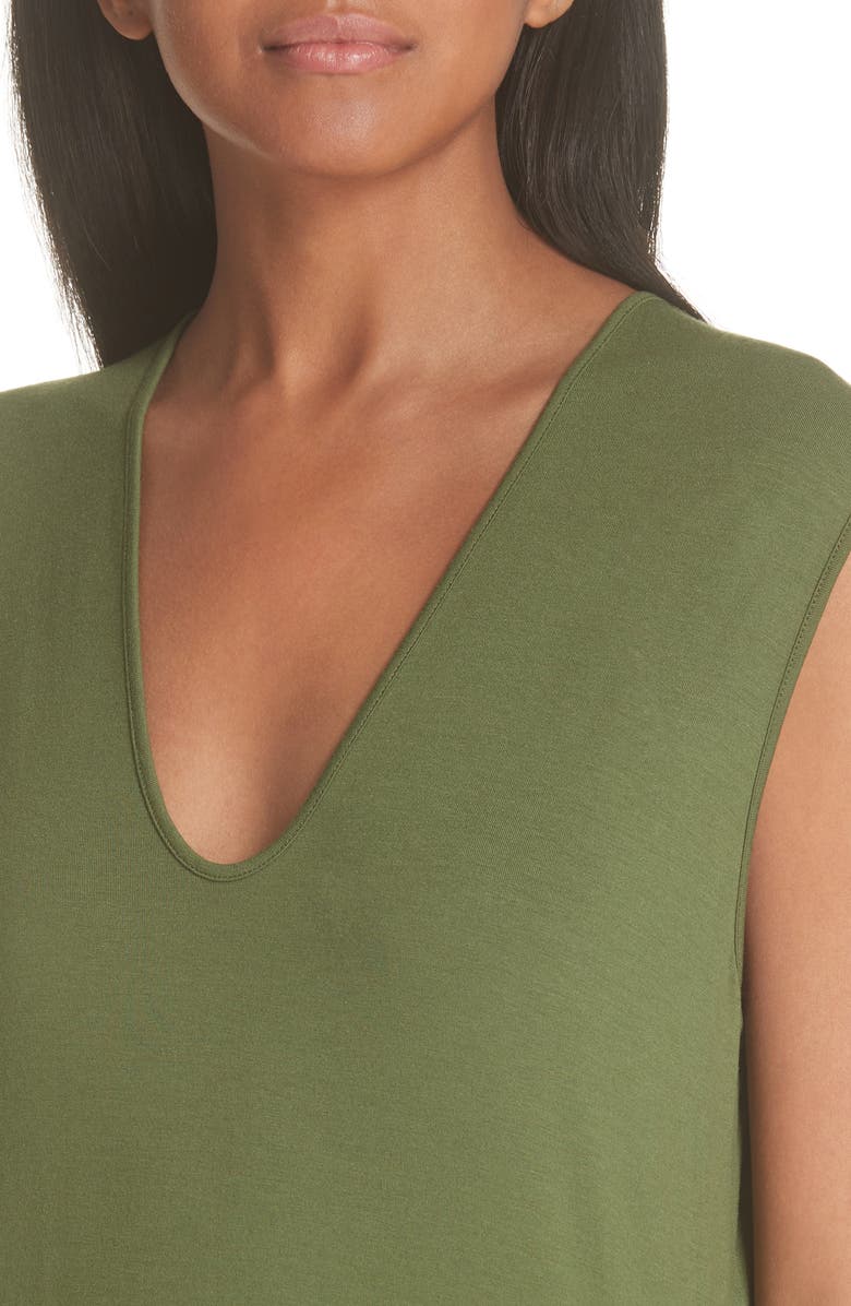 Zero + Maria Cornejo Curve Lui Draped Jersey Dress, Alternate, color, 