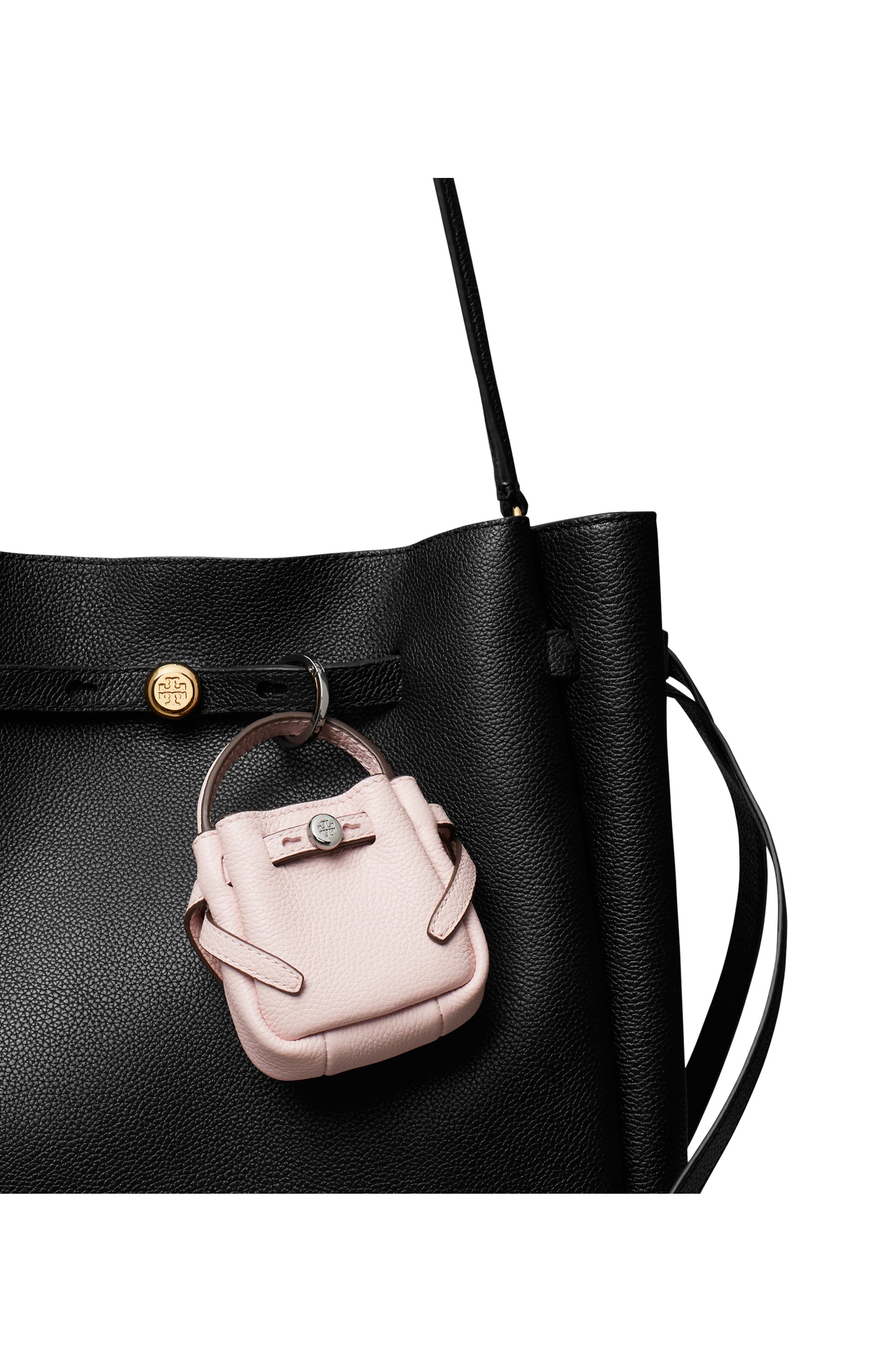 Romy Bucket Bag Charm, Alternate, color, ROSE MIST