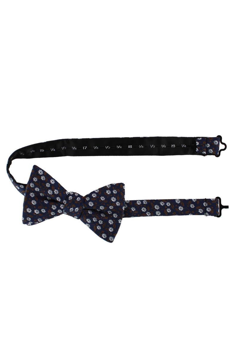 Ascentix Metallic Flowers and Leaves Bowtie, Alternate, color, Brown
