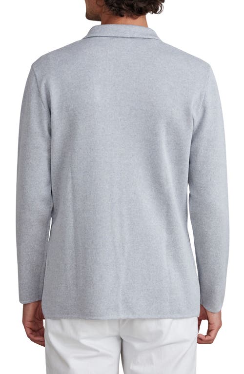 Emanuel Berg Premium Knit Merino Wool Sport Coat In Light Grey