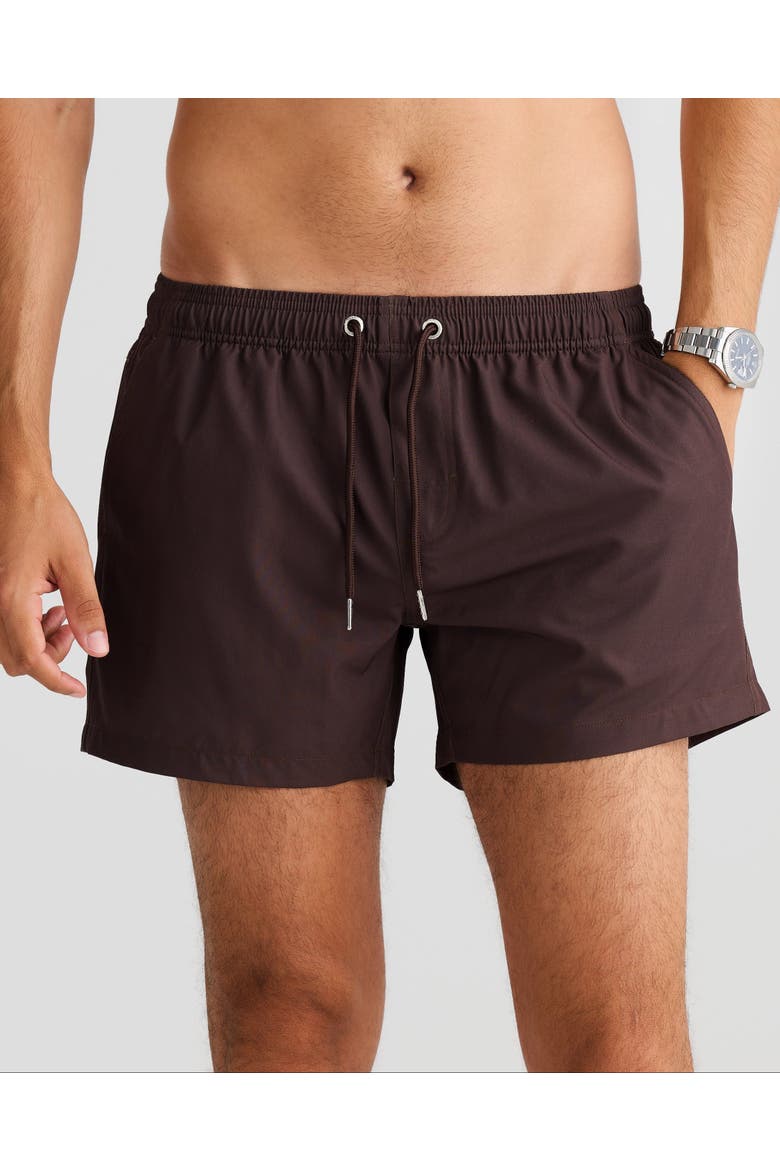 Rio Stretch Swim Short, Main, color, Chocolate Brown