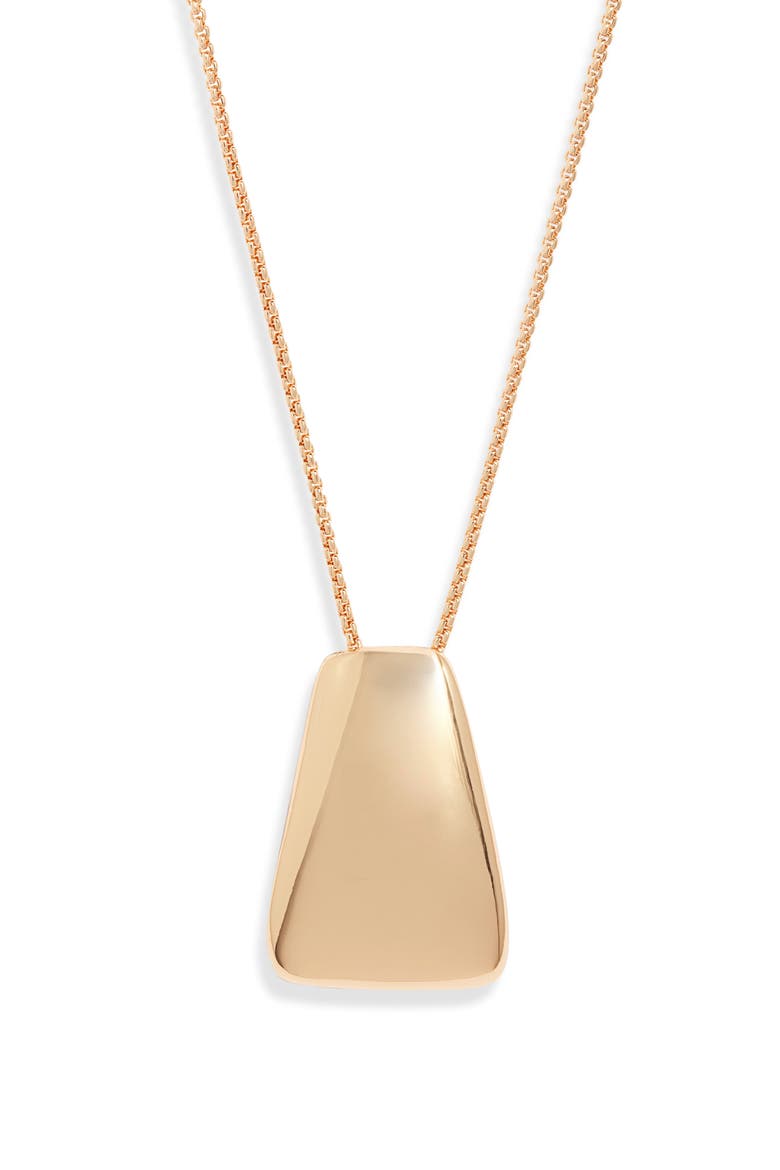 Box Chain Pendant Necklace, Main, color, GOLD