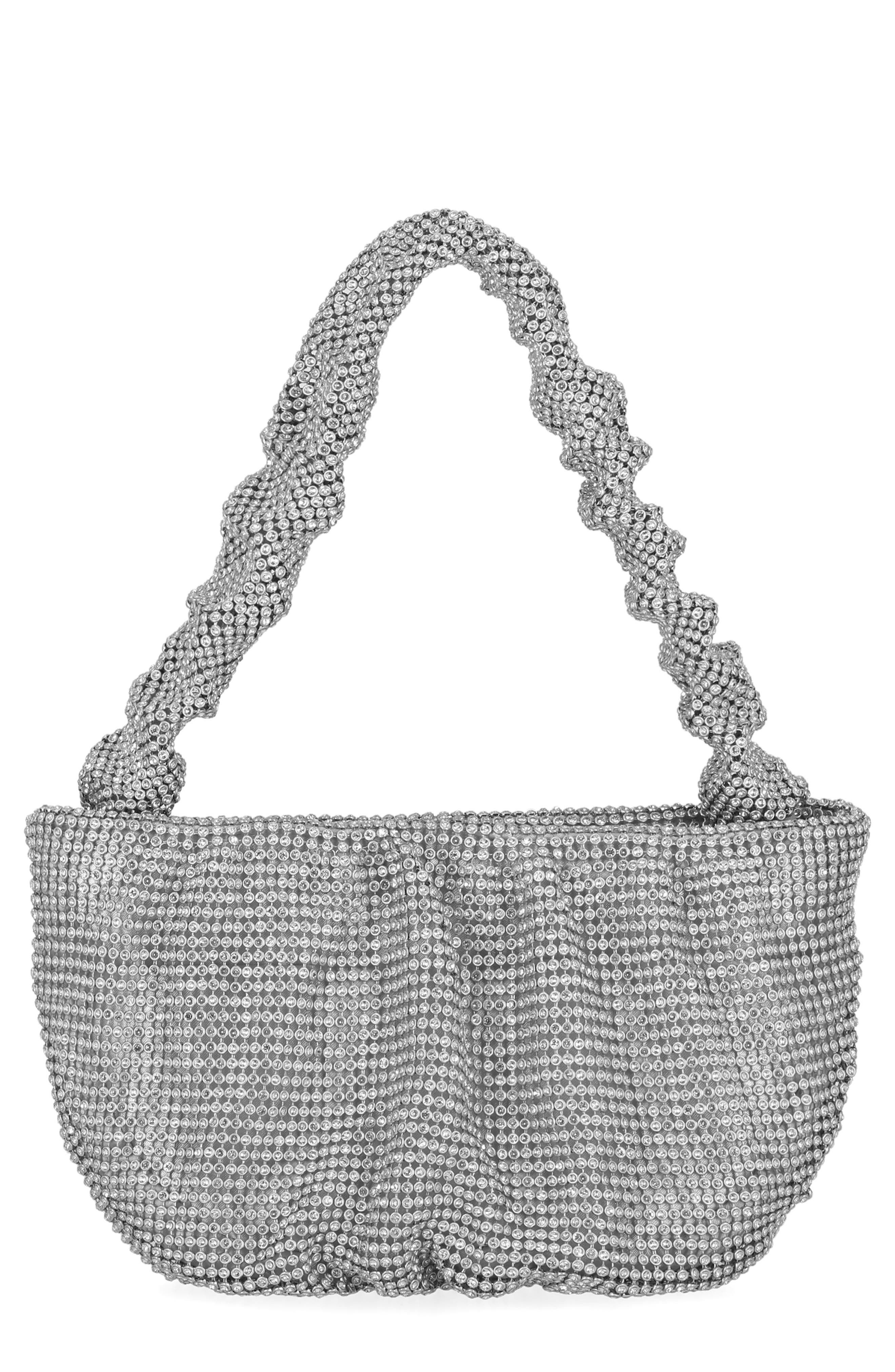 Jessica McClintock Clea Rhinestone Shoulder Bag, Main, color, 