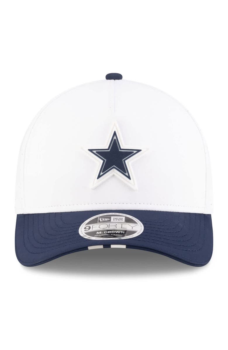 New Era Men's New Era White/Navy Dallas Cowboys 2025 NFL Training Camp A-Frame 9FORTY Adjustable Hat, Alternate, color, White