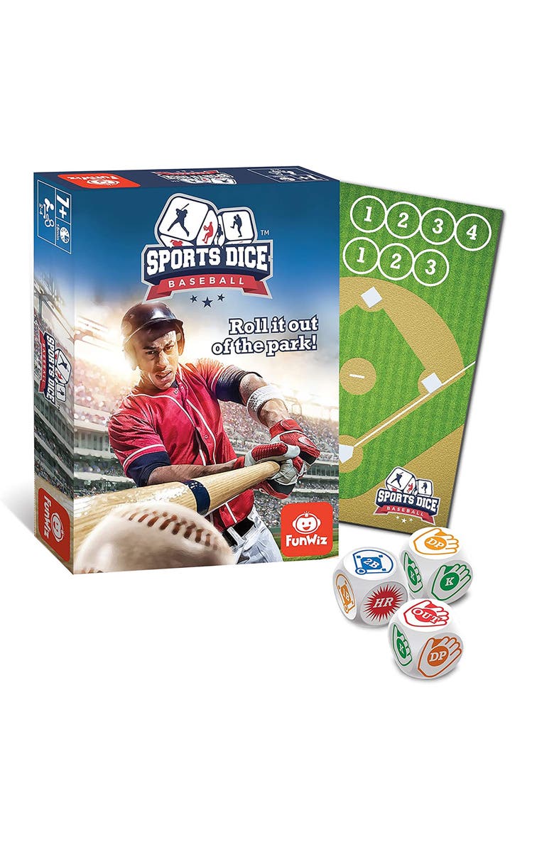 FoxMind Games Sports Dice, Baseball Roll it out of the Park, Alternate, color, Multicolored
