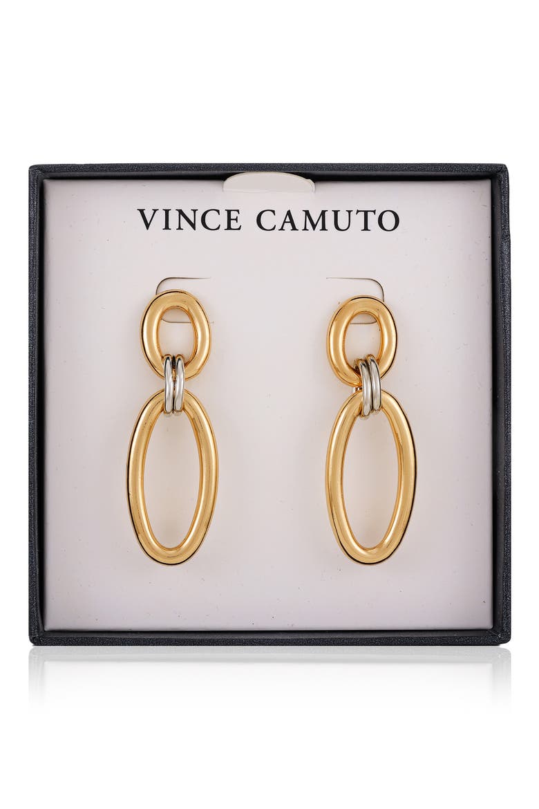 Chain Link Drop Earrings, Main, color, GOLD TONE