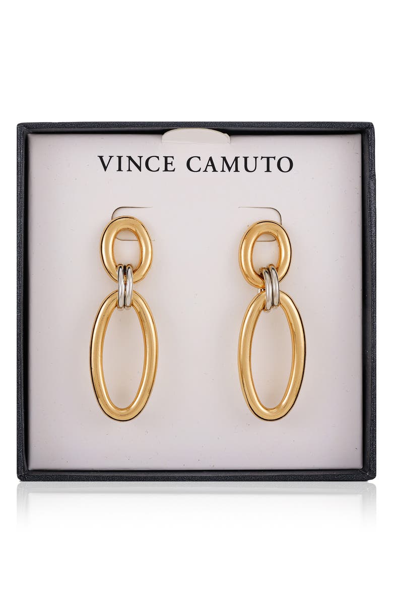 Vince Camuto Chain Link Drop Earrings, Main, color, Gold Tone