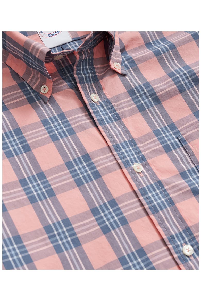 Friday Poplin Plaid Cotton Oxford Cloth Button-Down Shirt, Alternate, color, SALMON PLAID
