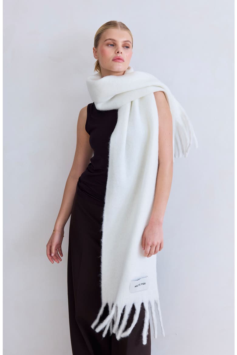 The Stockholm Fringe Scarf, Alternate, color, POLAR WHITE