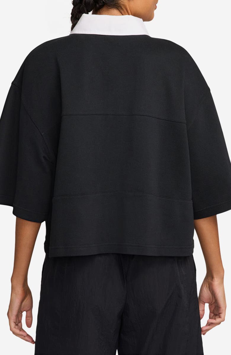 Nike Sportswear Oversize Polo, Alternate, color, Black/ Black/ White/ White
