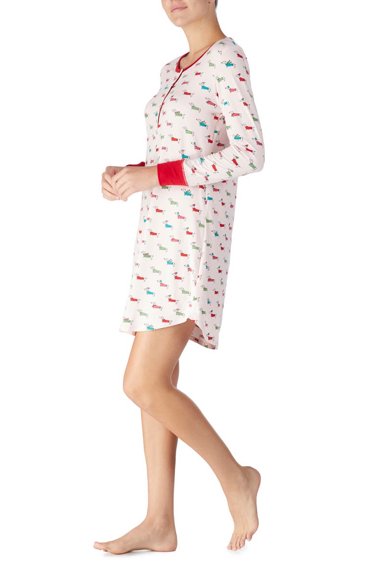 sleep shirt & eye mask, Alternate, color, DACHSHUNDS