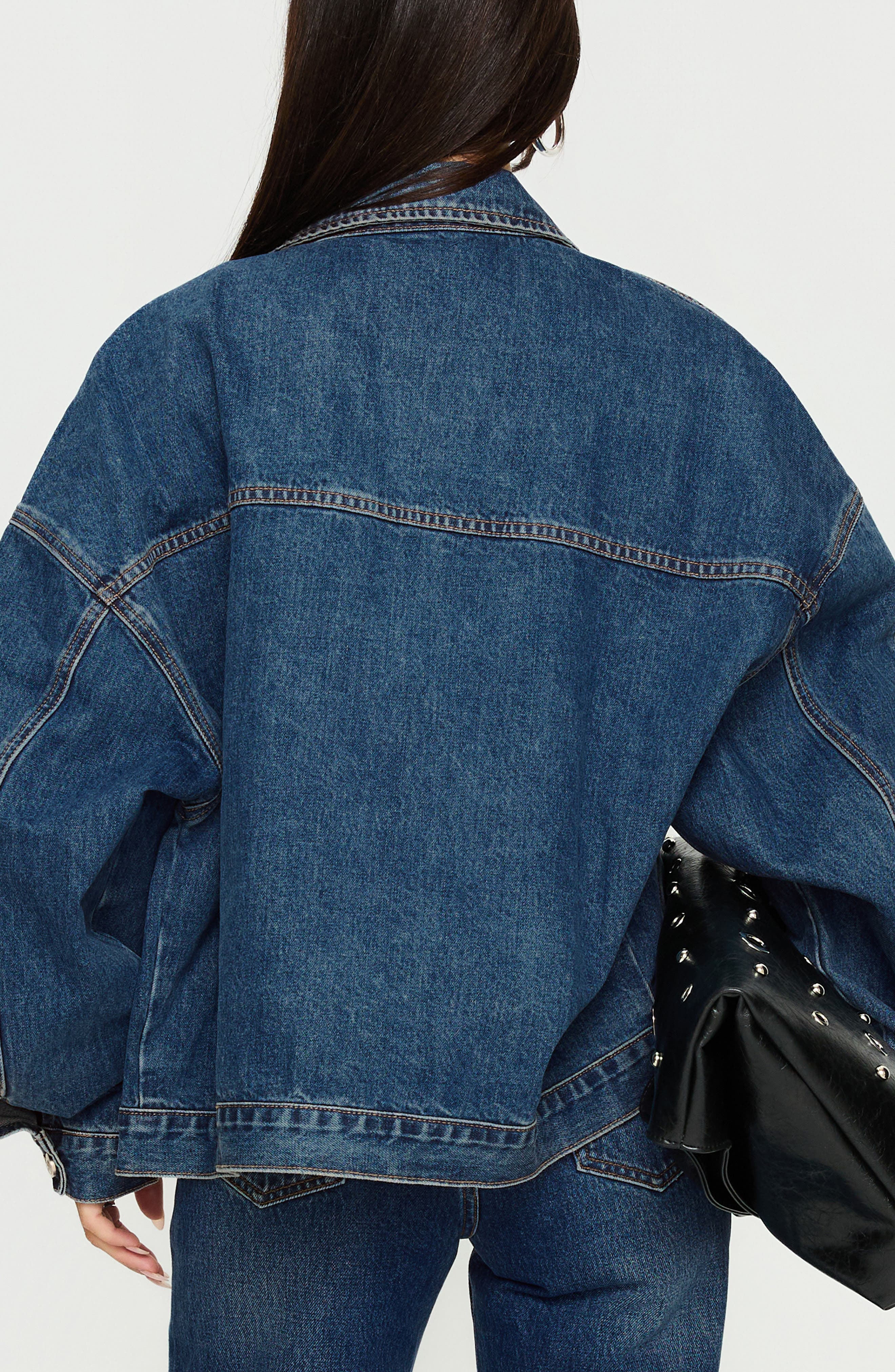 Riina Denim Bomber Jacket - image 2