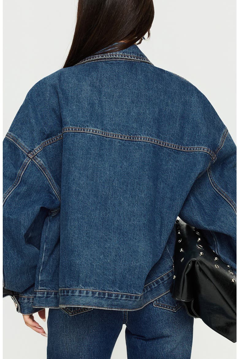 Riina Denim Bomber Jacket, Alternate, color, DENIM
