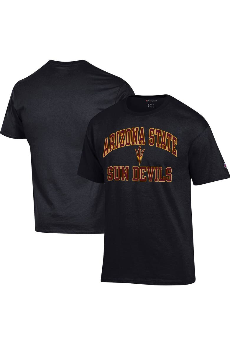 Men's Champion Black Arizona State Sun Devils High Motor T-Shirt, Main, color, Black