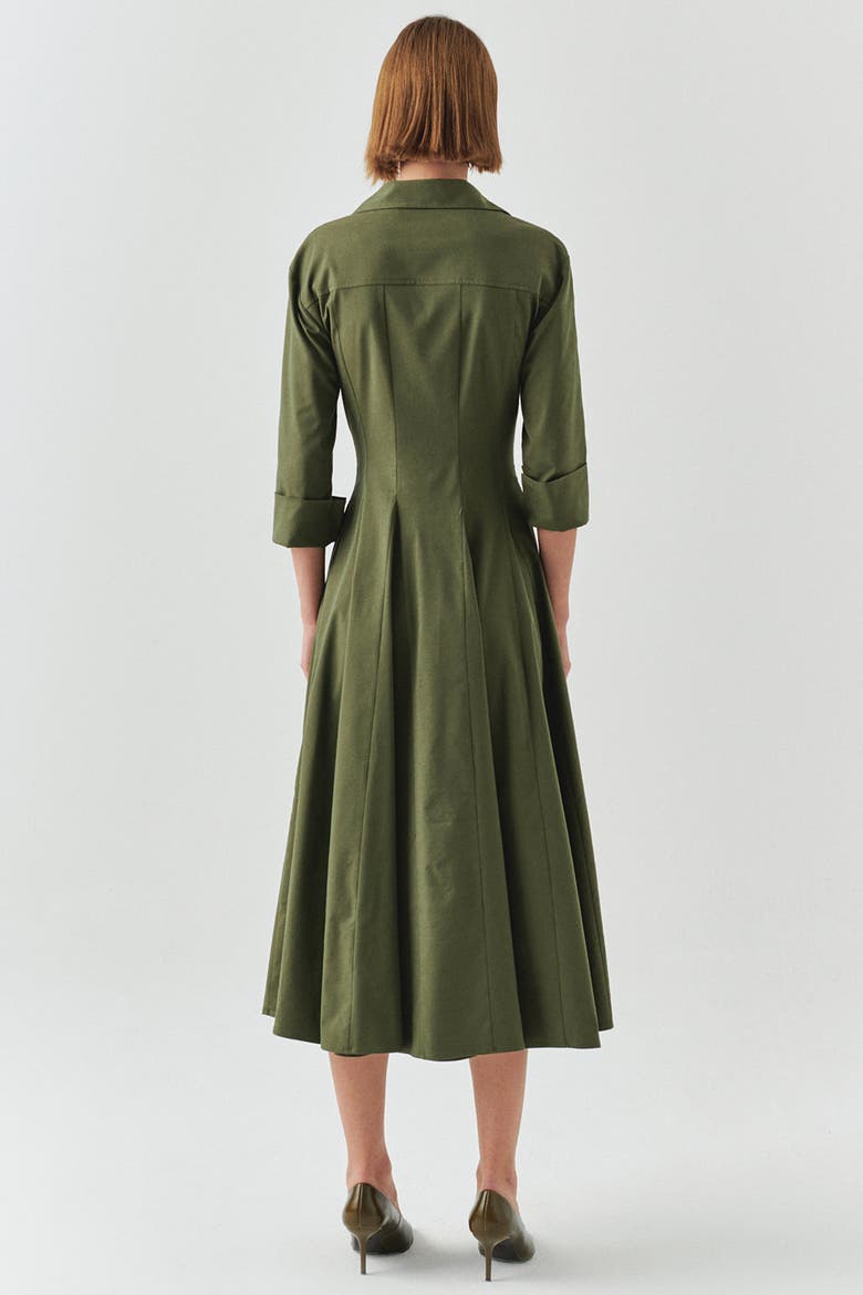 Estelle Jacket Collar Pocketed Dress, Alternate, color, GREEN