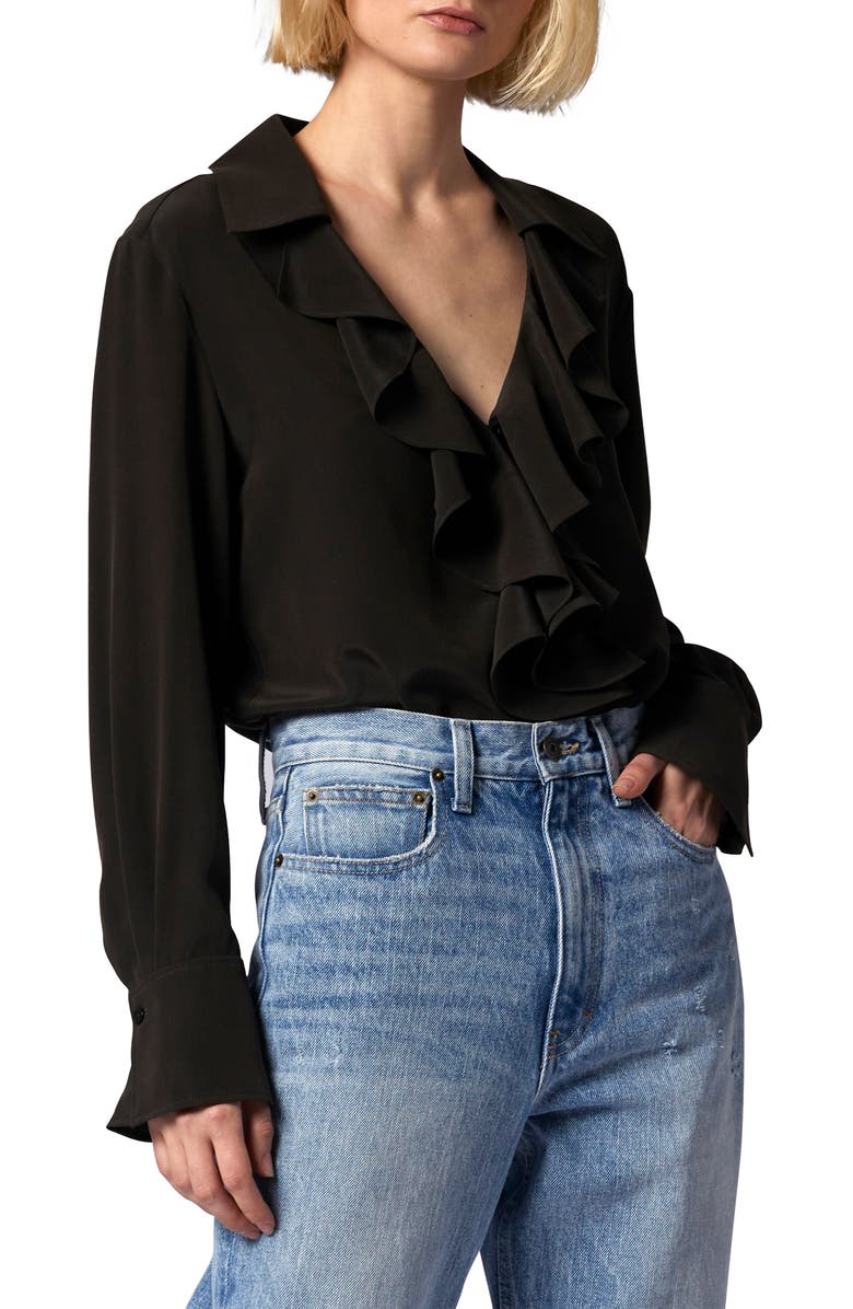 Equipment Mathilda Silk Ruffle Blouse, Alternate, color, 