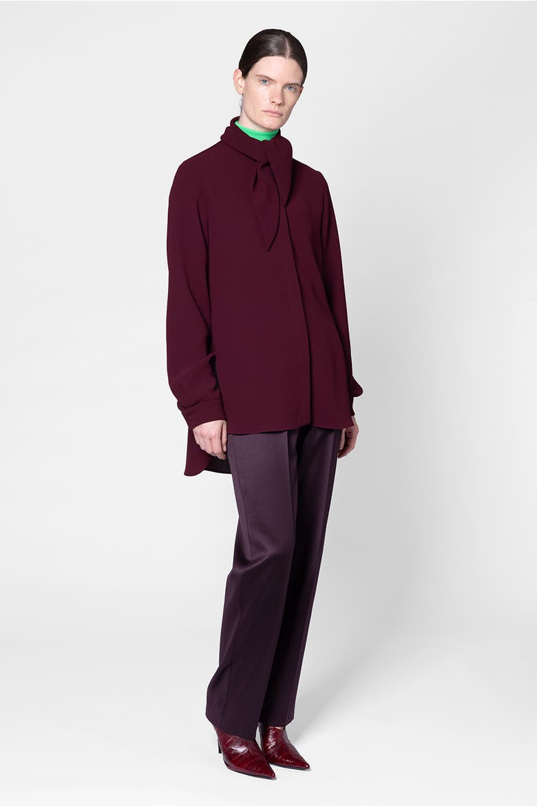 Nyra Draped Tie Neck Top, Alternate, color, Calliope