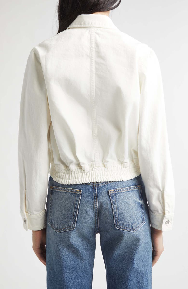 Nili Lotan Najac Denim Jacket, Alternate, color, Cream