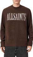 AllSaints Stamp Logo Intarsia Crewneck Sweater