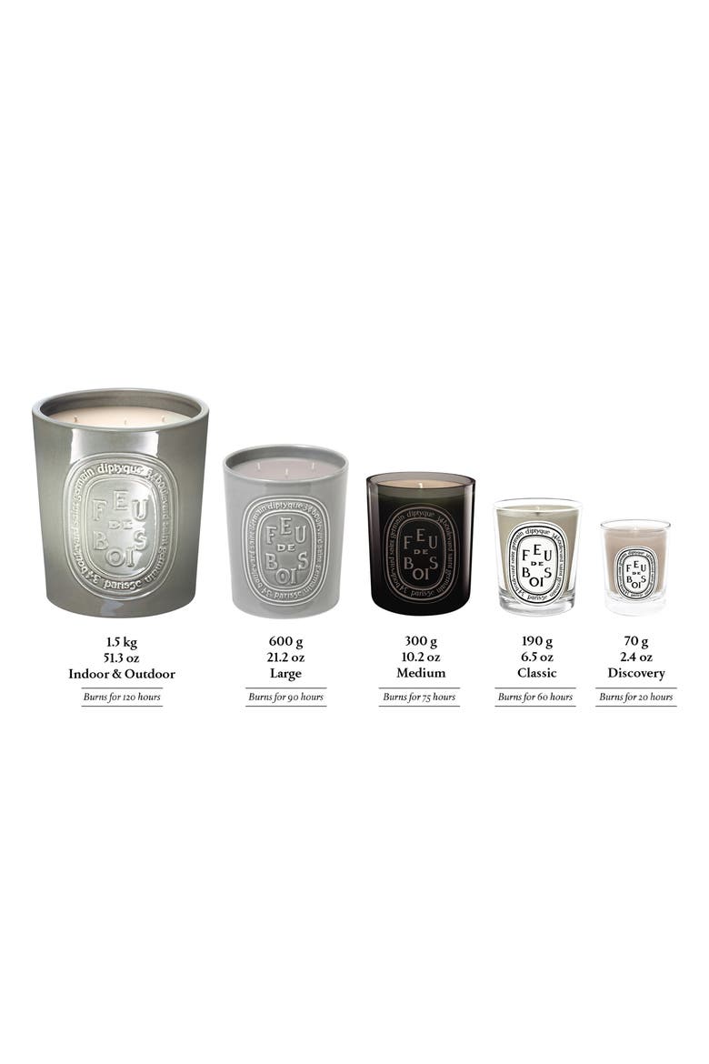 Feu de Bois (Fire Wood) Extralarge Scented Candle, Alternate, color, GREY VESSEL