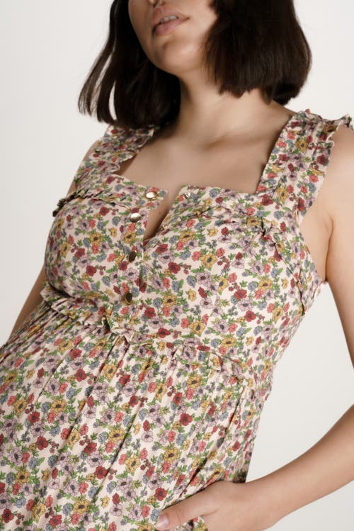 Nom Maternity Emma Tiered Striped During & After Dress In Multi